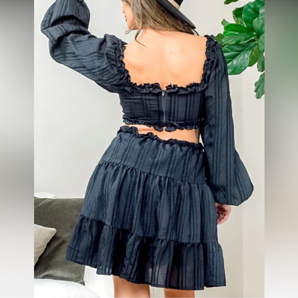 Ruffle Cut Out Mini Dress - Picture 3 of 3